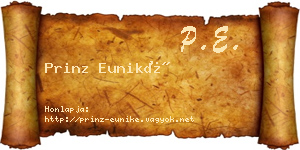 Prinz Euniké névjegykártya